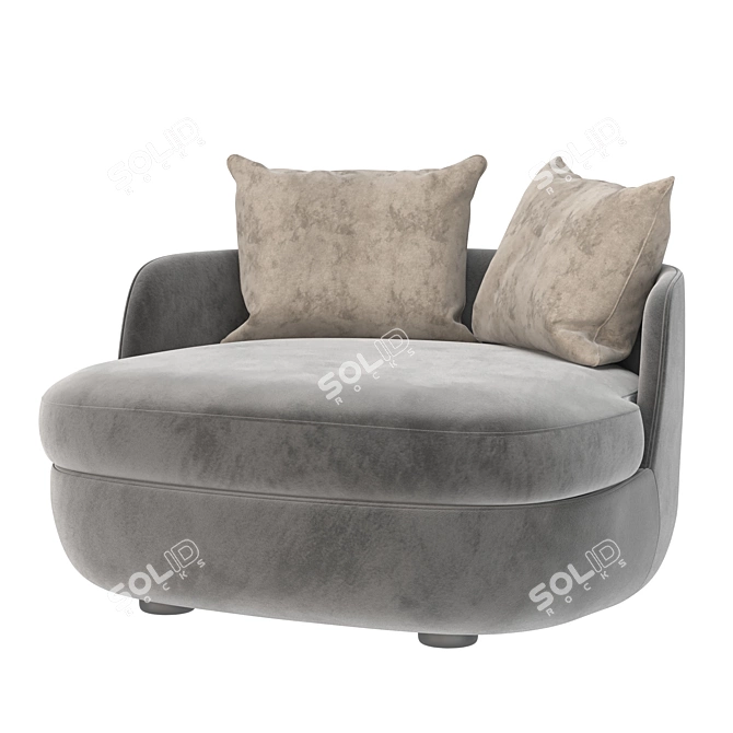 Bart Canape Armchair: Ultra-modern Elegance 3D model image 1