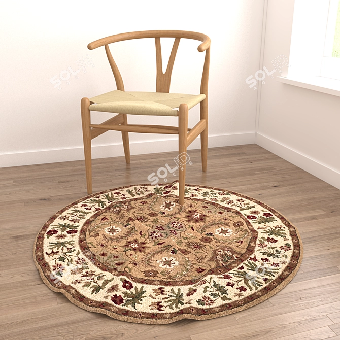 Versatile Rug Set: 8 Designs with VRayFur & Displacement 3D model image 3