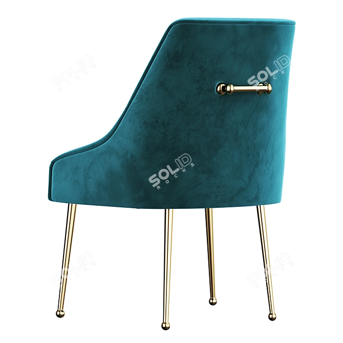 Luxurious Velvet Elowen Chair 3D model image 5