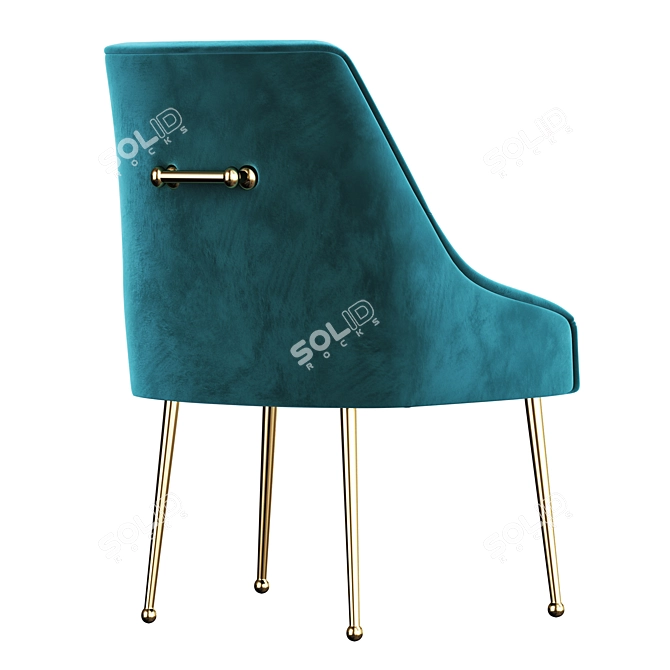 Luxurious Velvet Elowen Chair 3D model image 6