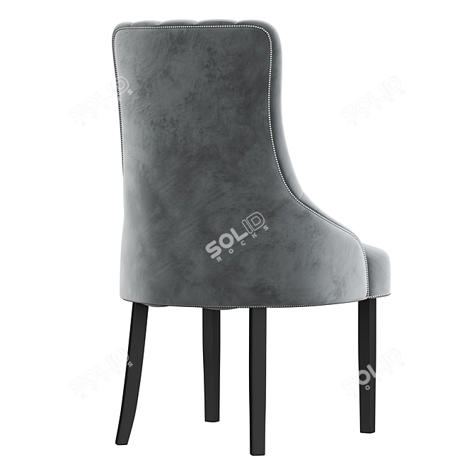 Luxurious Oxford Velvet Dining Chair 3D model image 5