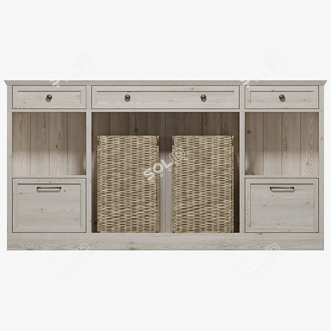 Modern Console Table 3D model image 2