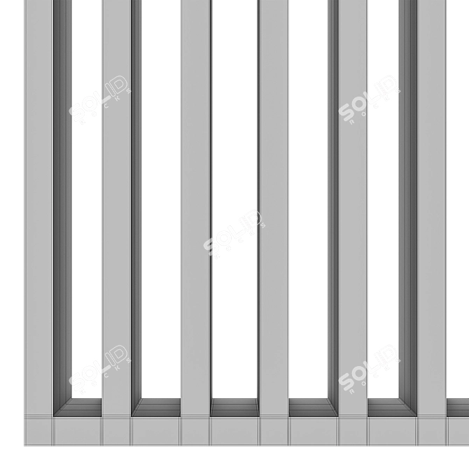 Boca Stripe Room Divider 3D model image 5
