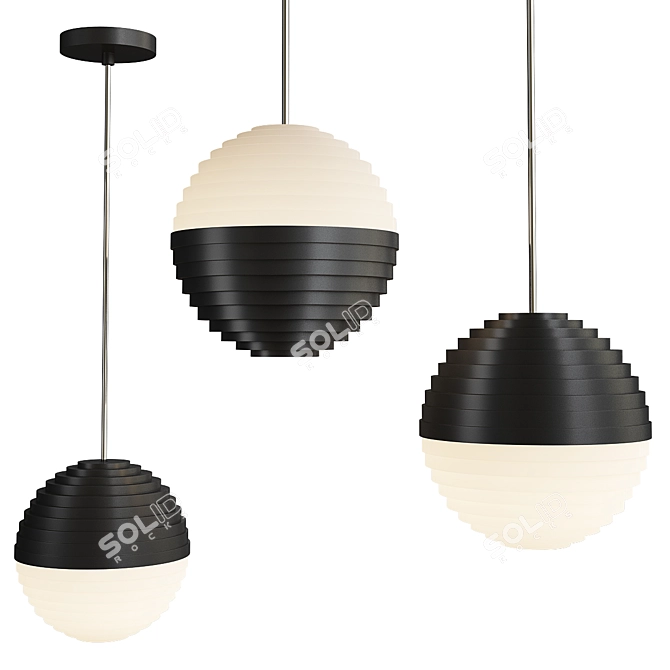 Supernova LED Mini Pendant: Elegant and Versatile Lighting 3D model image 1