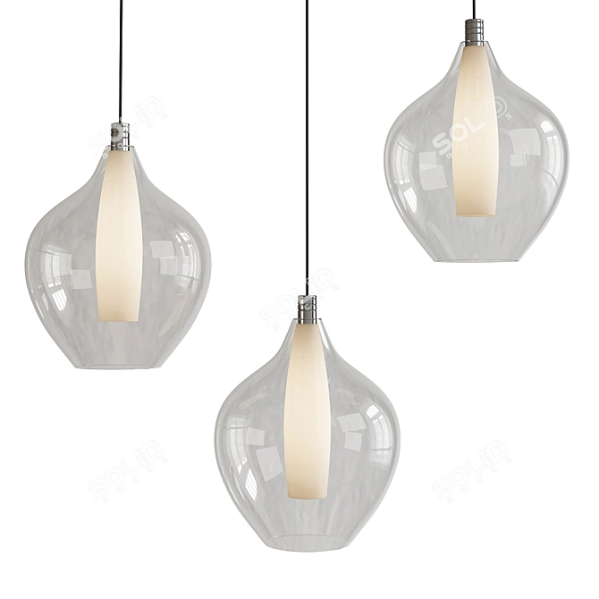 Elegant Victoria LED Pendant Light 3D model image 1