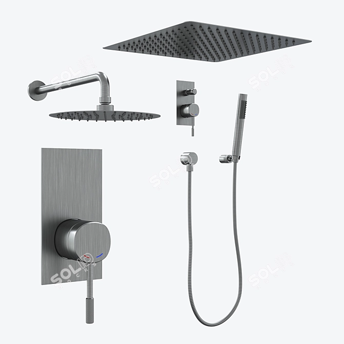 Imprese Brenta 1  Shower Set with TurboSmooth 3D model image 1