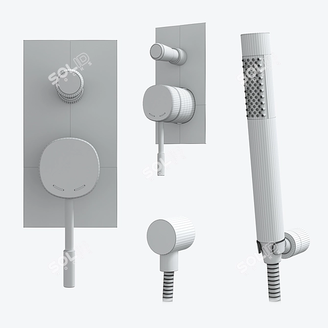 Imprese Brenta 1  Shower Set with TurboSmooth 3D model image 4