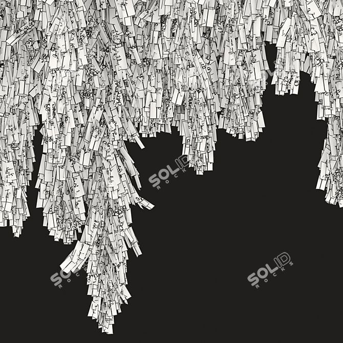 2m Cascading Rosemary: Lush & Fragrant 3D model image 4