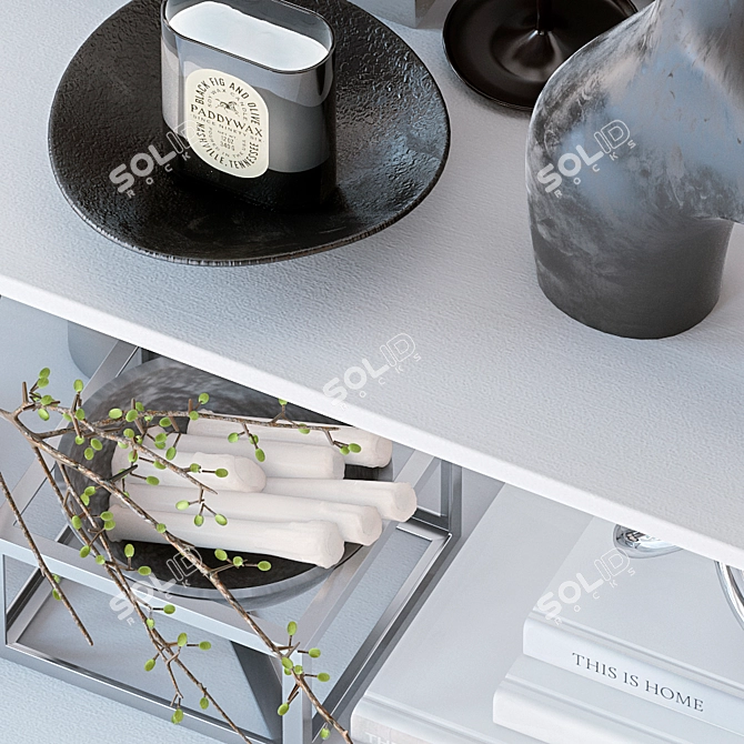 Stylish Decorative Shelves 3D model image 5