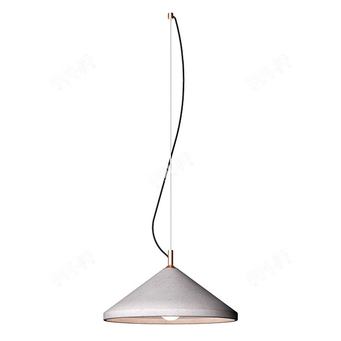 Concrete Ren Ceiling Light 3D model image 1