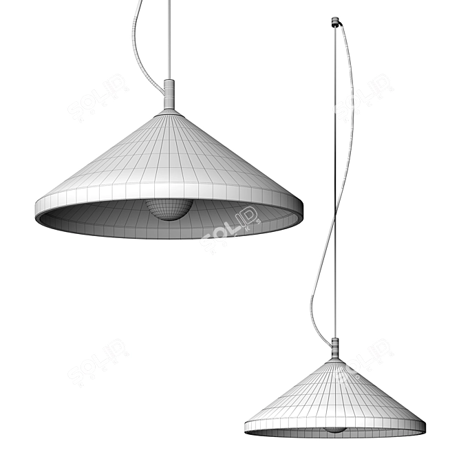 Concrete Ren Ceiling Light 3D model image 4