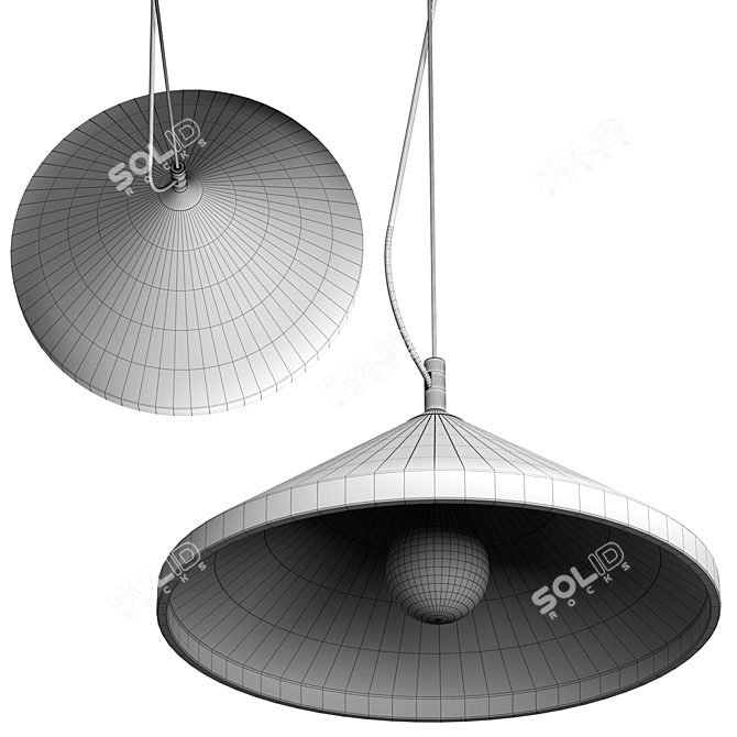 Concrete Ren Ceiling Light 3D model image 5