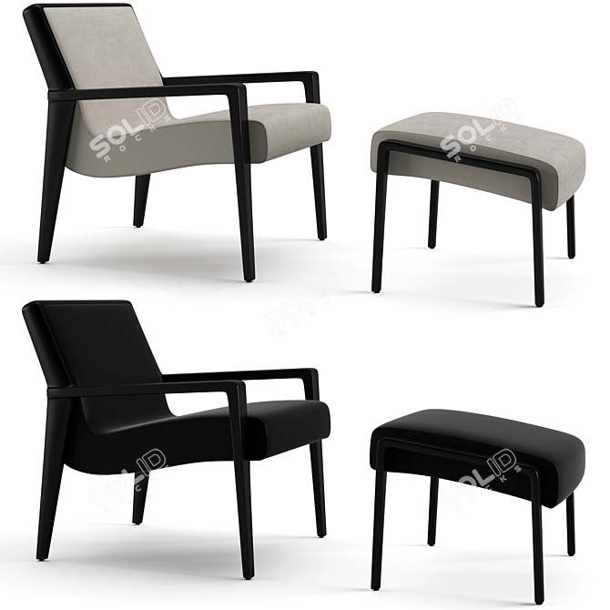 Nairobi Lounge Chair: Luxury Comfort for Your Home 3D model image 1