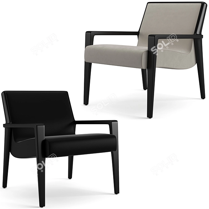 Nairobi Lounge Chair: Luxury Comfort for Your Home 3D model image 2