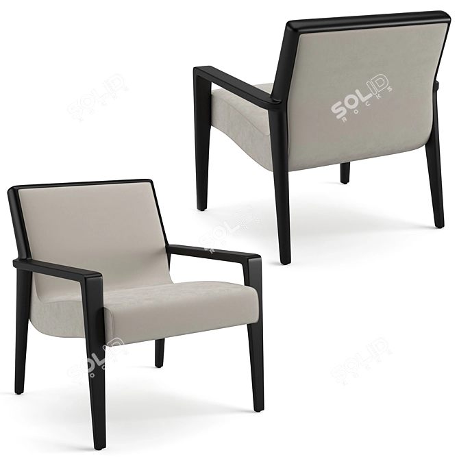 Nairobi Lounge Chair: Luxury Comfort for Your Home 3D model image 4