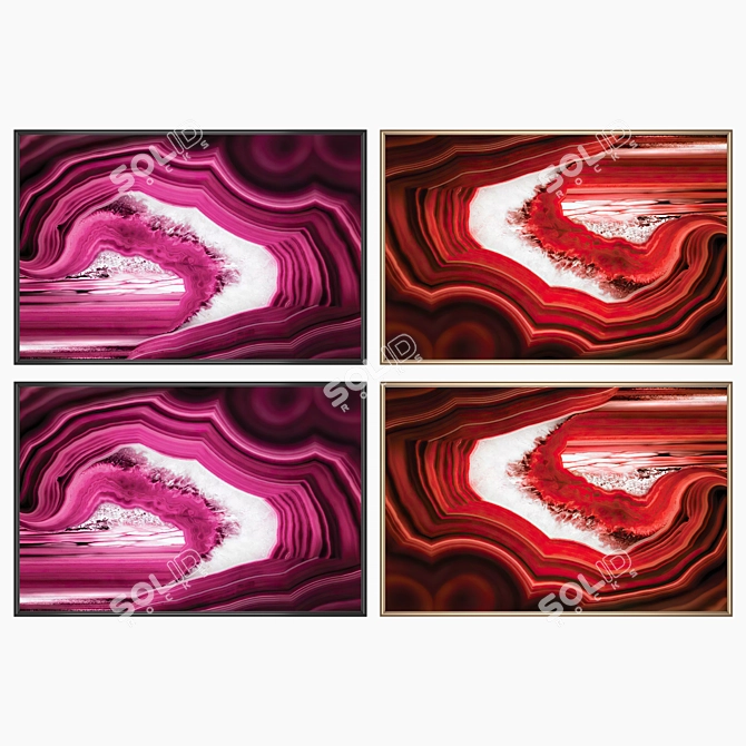 Elegant Wall Art Set 3D model image 2