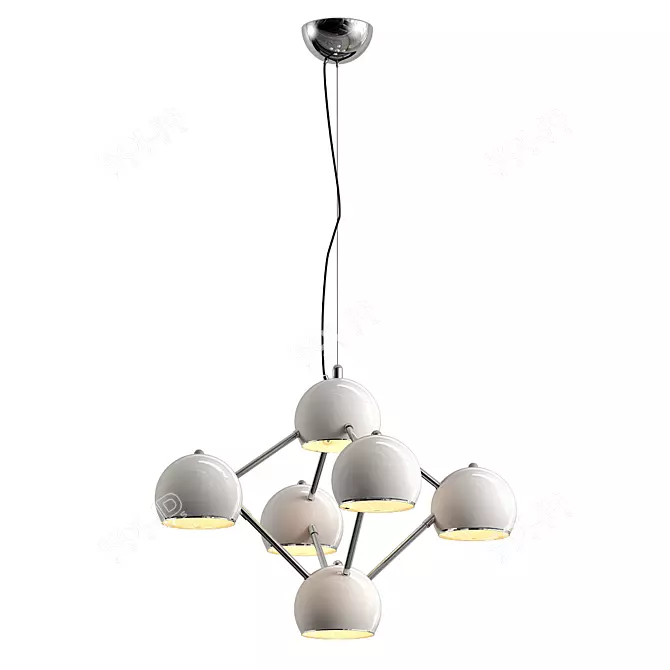 St Luce Rottura: Striking Pendant Chandelier 3D model image 1