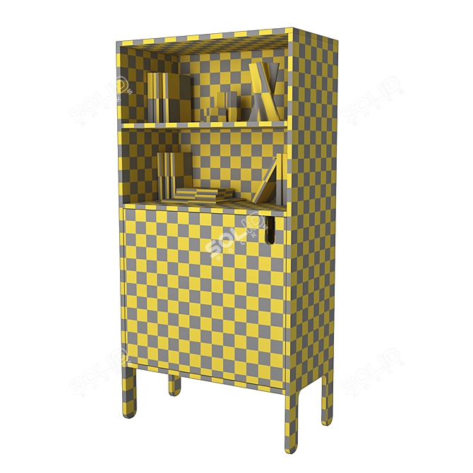 Tenzo Uno Yellow High Cabinet 3D model image 4