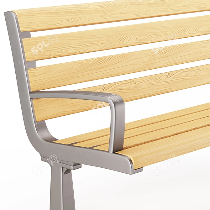 Outdoor Bench Sk.20-2/ Sk.20-1: 4 Styles, 4 Colors 3D model image 3