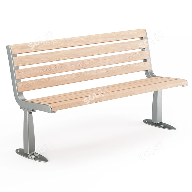 Outdoor Bench Sk.20-2/ Sk.20-1: 4 Styles, 4 Colors 3D model image 5
