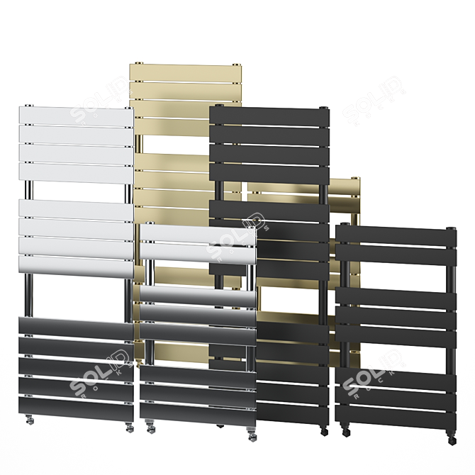 Luxury Milan Heated Towel Rail 3D model image 2