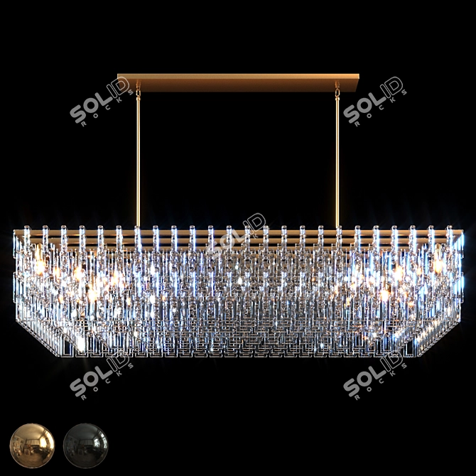 Marignan: Classy Rectangular Dining Table 3D model image 1