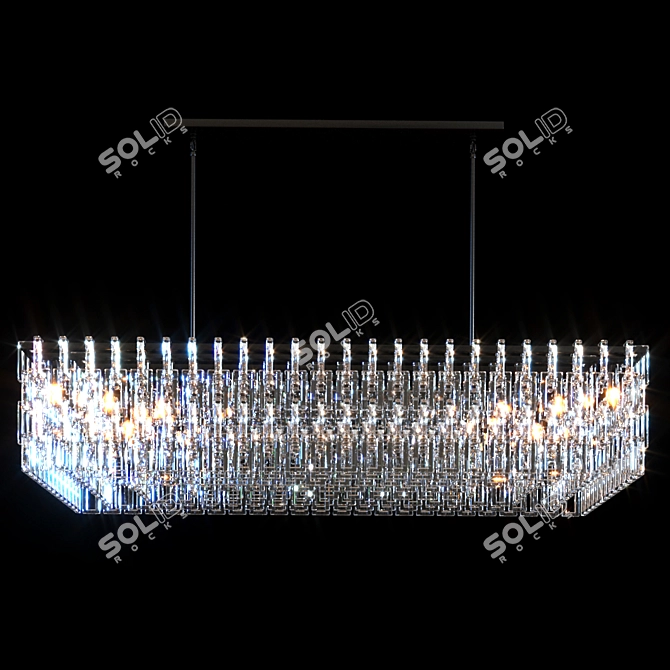 Marignan: Classy Rectangular Dining Table 3D model image 3