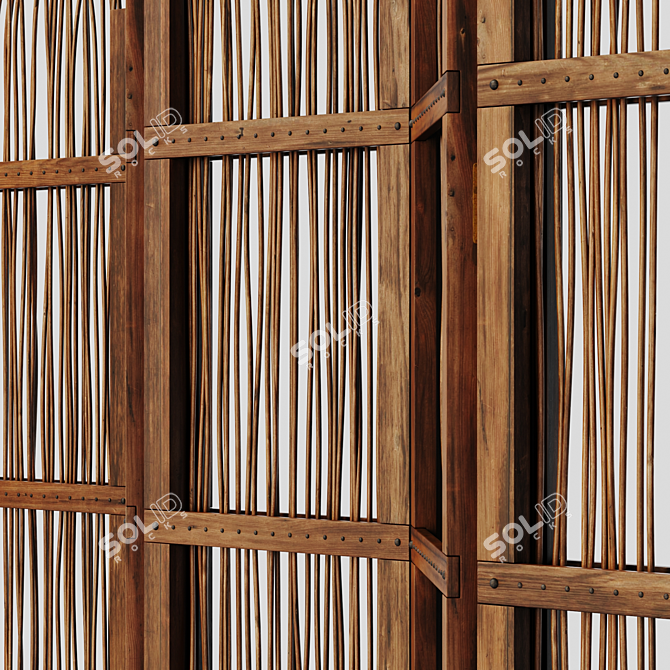 Contorted Branch Screen Decor 3D model image 2