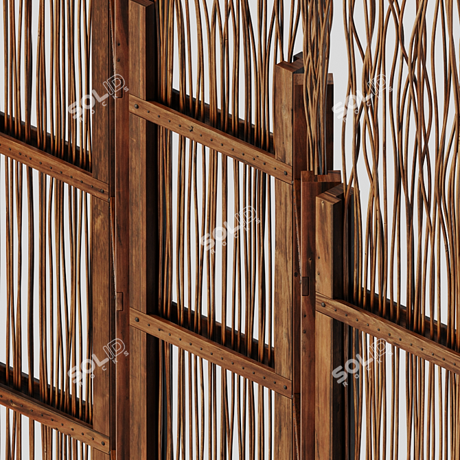 Contorted Branch Screen Decor 3D model image 4