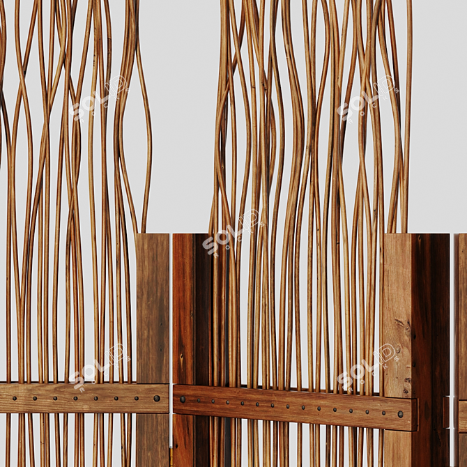 Contorted Branch Screen Decor 3D model image 5