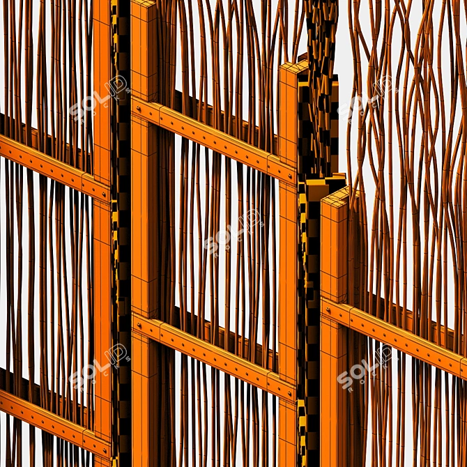 Contorted Branch Screen Decor 3D model image 7