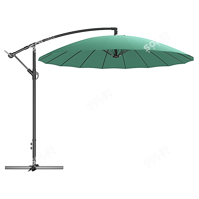 Cantilever Round Parasol: Stylish Outdoor Shade 3D model image 3