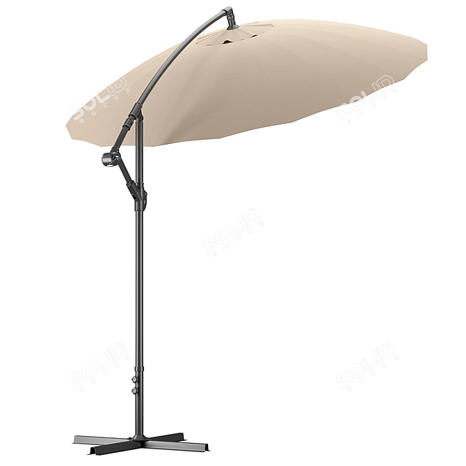 Cantilever Round Parasol: Stylish Outdoor Shade 3D model image 4