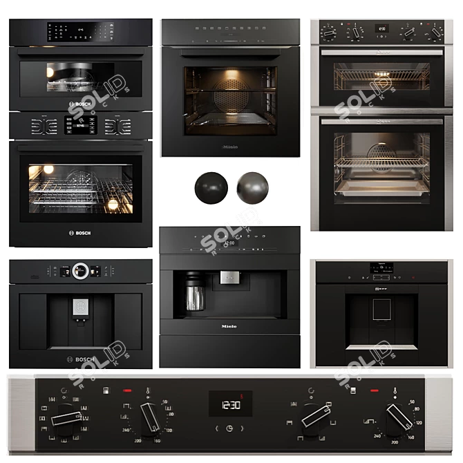 Premium Appliance Collection: Bosch, Neff, Miele 3D model image 5