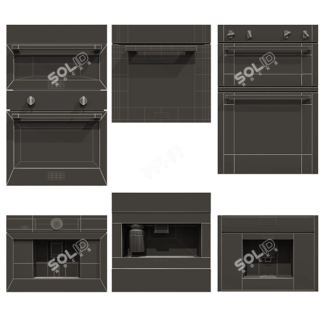 Premium Appliance Collection: Bosch, Neff, Miele 3D model image 4