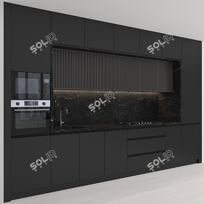 Modern Kitchen Island - High Quality and Easy to Edit 3D model image 4