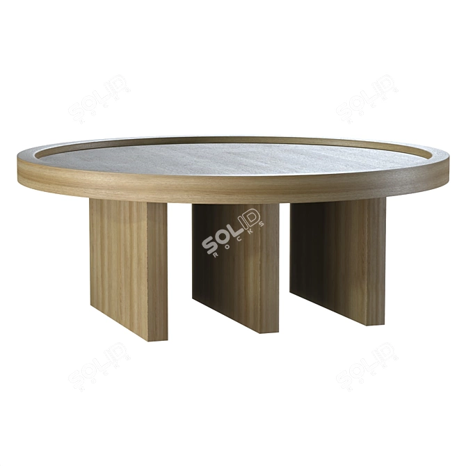 Modern Wood Side Table by Lucas Faber 3D model image 5