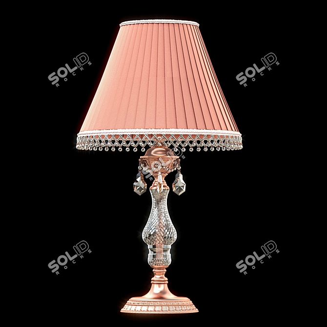 Crystal Cascade Pendant Lamp 3D model image 1