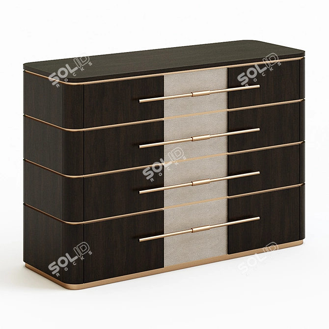 Stylish Frato Agra Chest of Drawers 3D model image 1