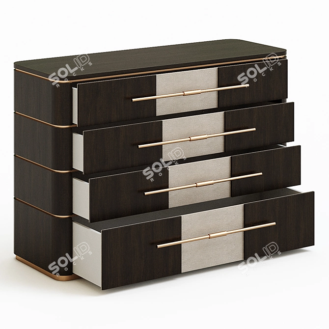 Stylish Frato Agra Chest of Drawers 3D model image 2