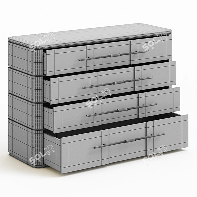 Stylish Frato Agra Chest of Drawers 3D model image 5