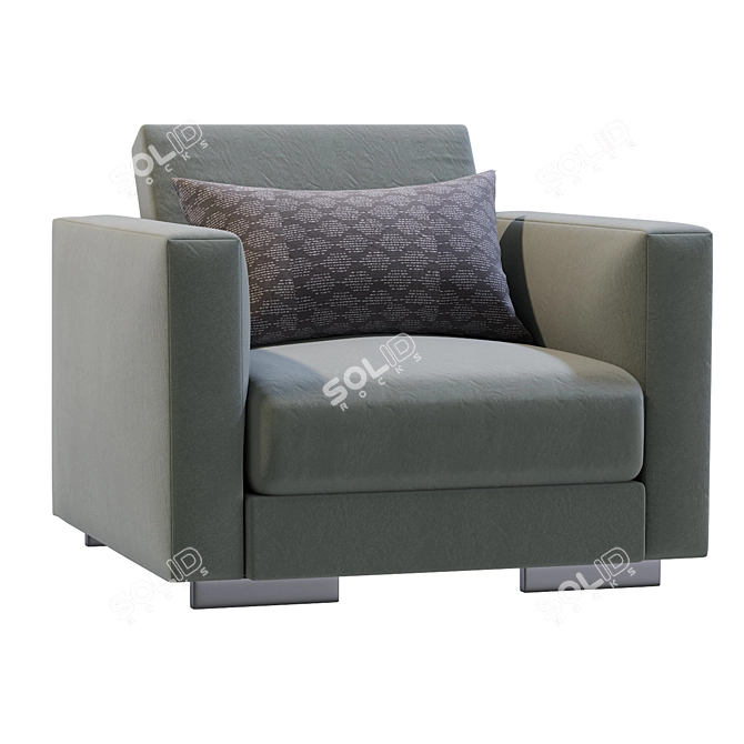 Luxurious Magnum Armchair: Flexible Comfort 3D model image 1