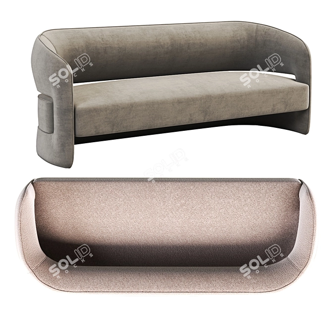 Elegant Ambra Sofa for Luxurious Living 3D model image 4