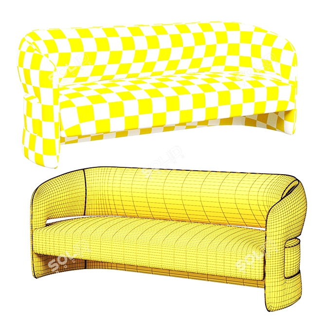 Elegant Ambra Sofa for Luxurious Living 3D model image 5