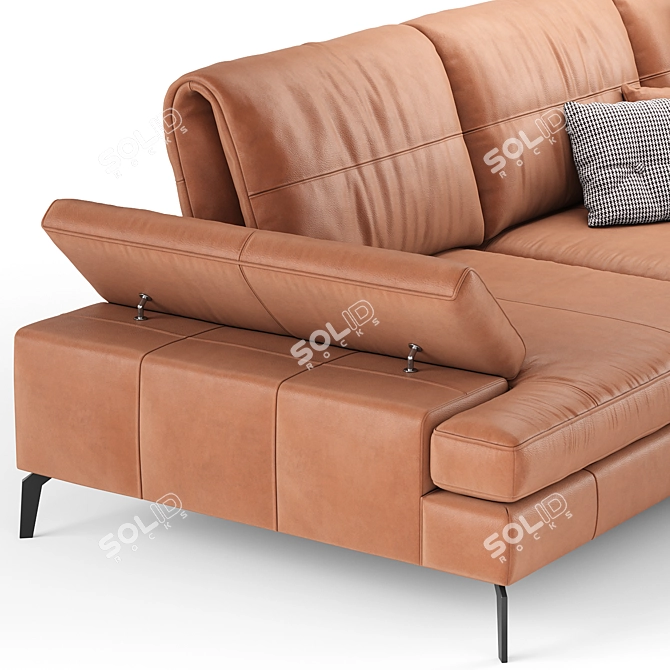 Landa: Adjustable Minimalist Sofa 3D model image 3