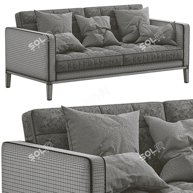 Contemporary AC Lounge Sofa 3D model image 4