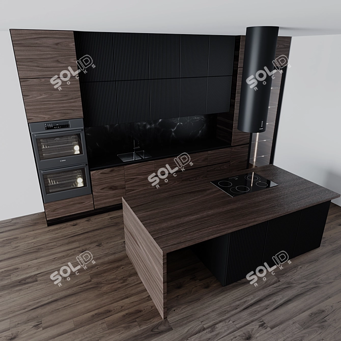 Sleek Isola Gloss Plus Hood 3D model image 4