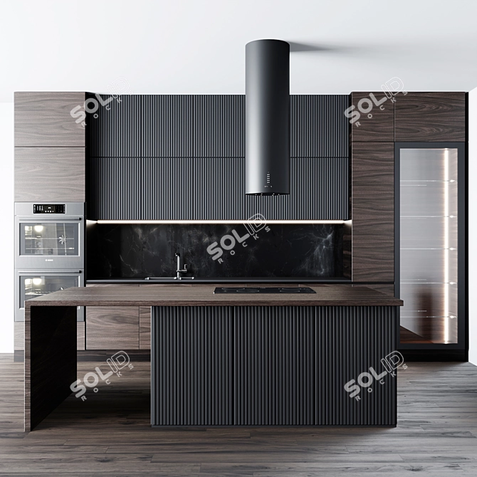 Sleek Isola Gloss Plus Hood 3D model image 8