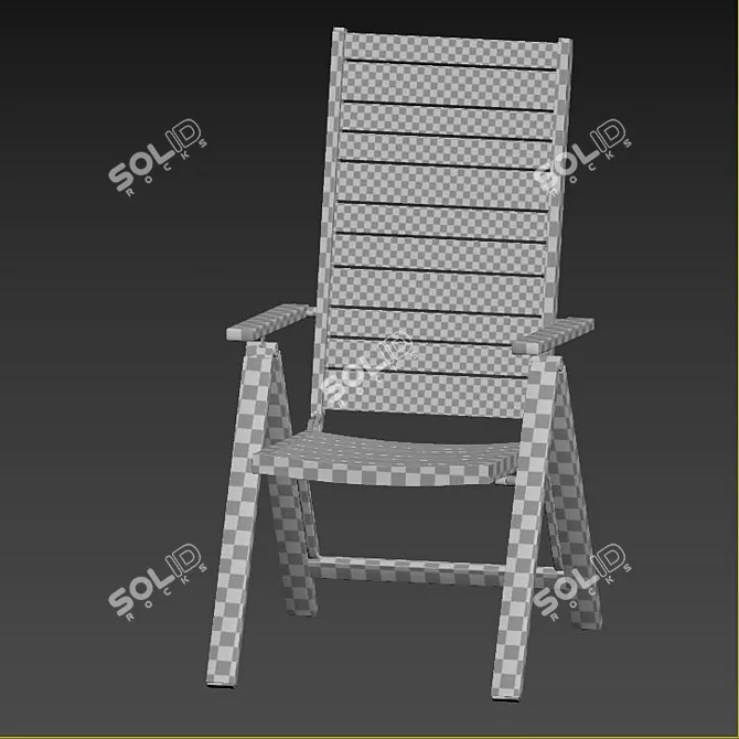 Outdoor Dining Set: IKEA SJÄLLAND Table & Chairs 3D model image 4