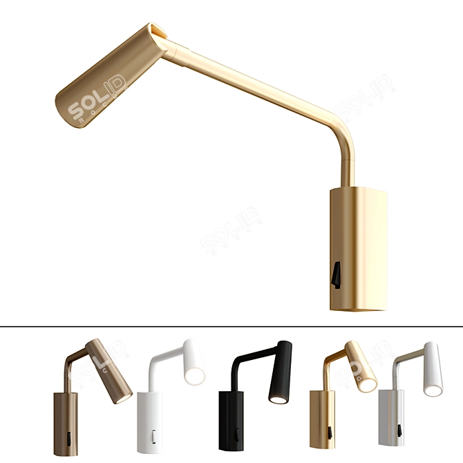 Gamma Extend LED Reading Lamp: Versatile and Bright 3D model image 1